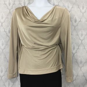 Lane Bryant Open Back Drape Neck Blouse 14/16